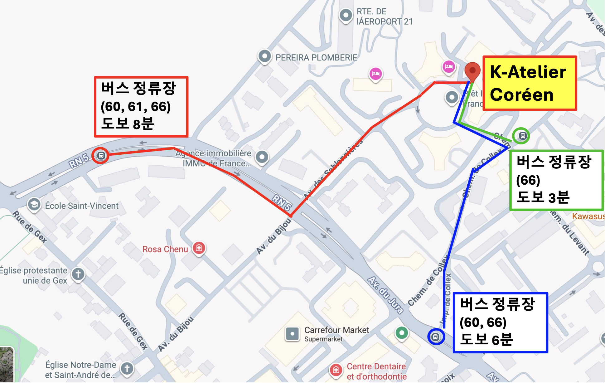 버스 정류장 안내 지도